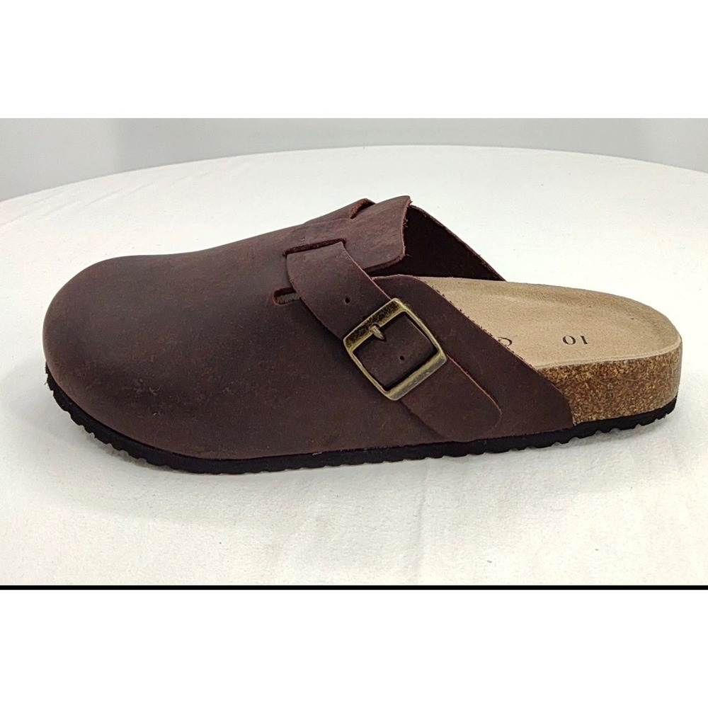 Quince Water Repellent Clog Mule Espresso Brown Nubuck Leather Mens Size 10 NEW
